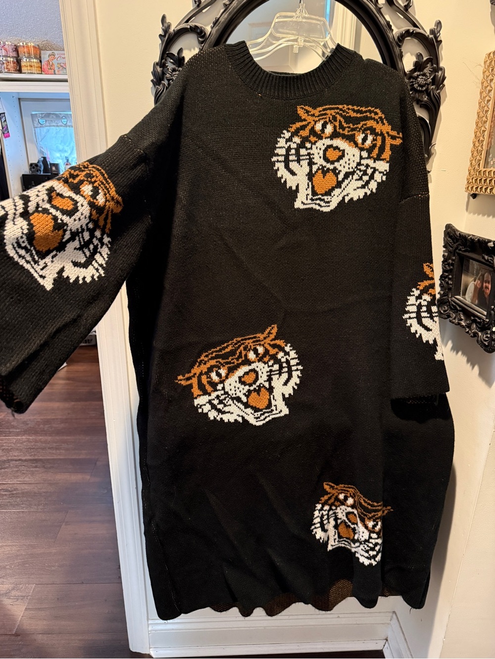 Dressed in LaLa Oversized Tiger Tales Sweater Dress L/XL